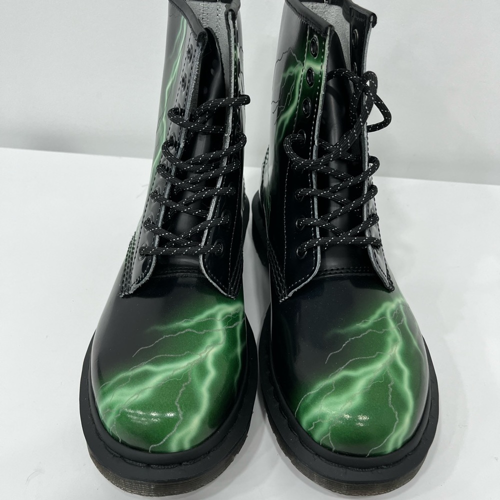 DR. MARTENS 1460 FLASH SMOOTH LEATHER BOOTS HALLOWEEN LIGHTNING SIZE 5 - Picture 6 of 6